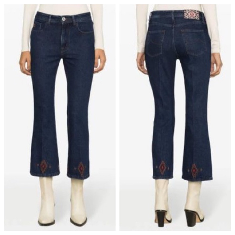 Jacob Cohen Victoria Embroidered Cropped Jeans | 25